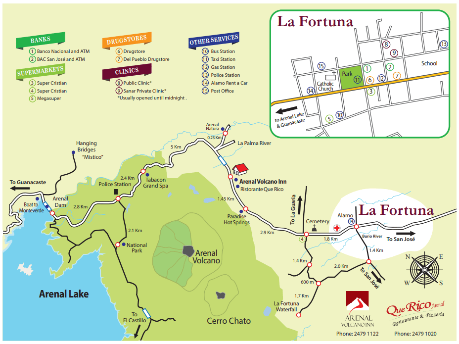 Map of la Fortuna